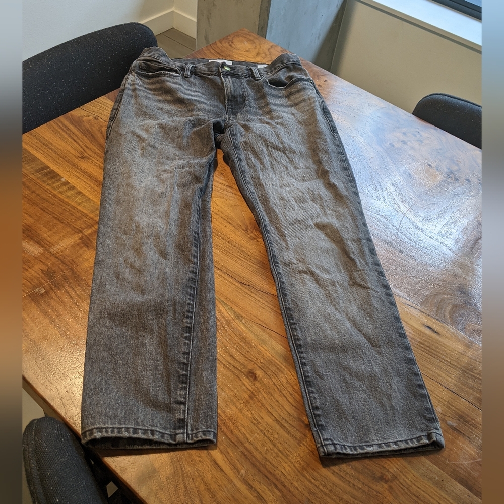 FRAME - Le Nouveau High Waist Crop Straight Leg Jeans | Size 26 | Haynes Gray - Picture 13 of 16